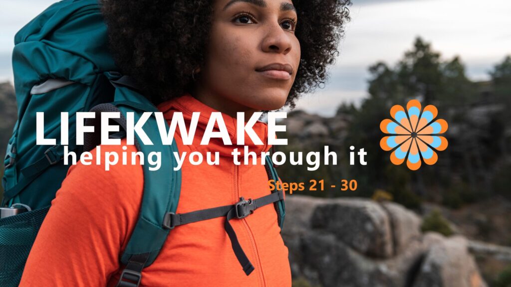 woman moving forward w logo